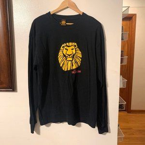 DISNEY Lion King Black Pure Cotton Longsleeves Men's Shirt Sz Large